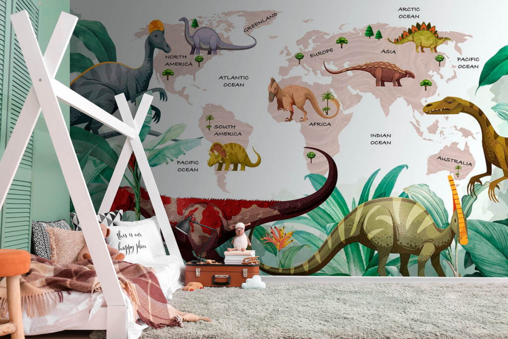 Dinosaurios sobre un mapa — interior 3