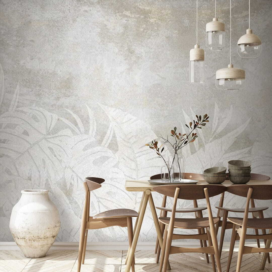 Hojas blancas con pátina — interior 1