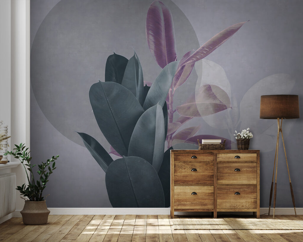 Hojas sobre un círculo — interior 1