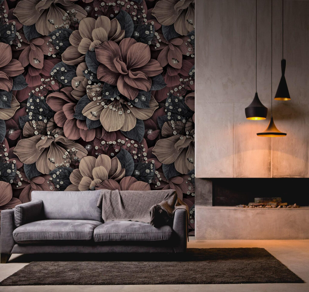 Flores rojizas en penumbra — interior 3