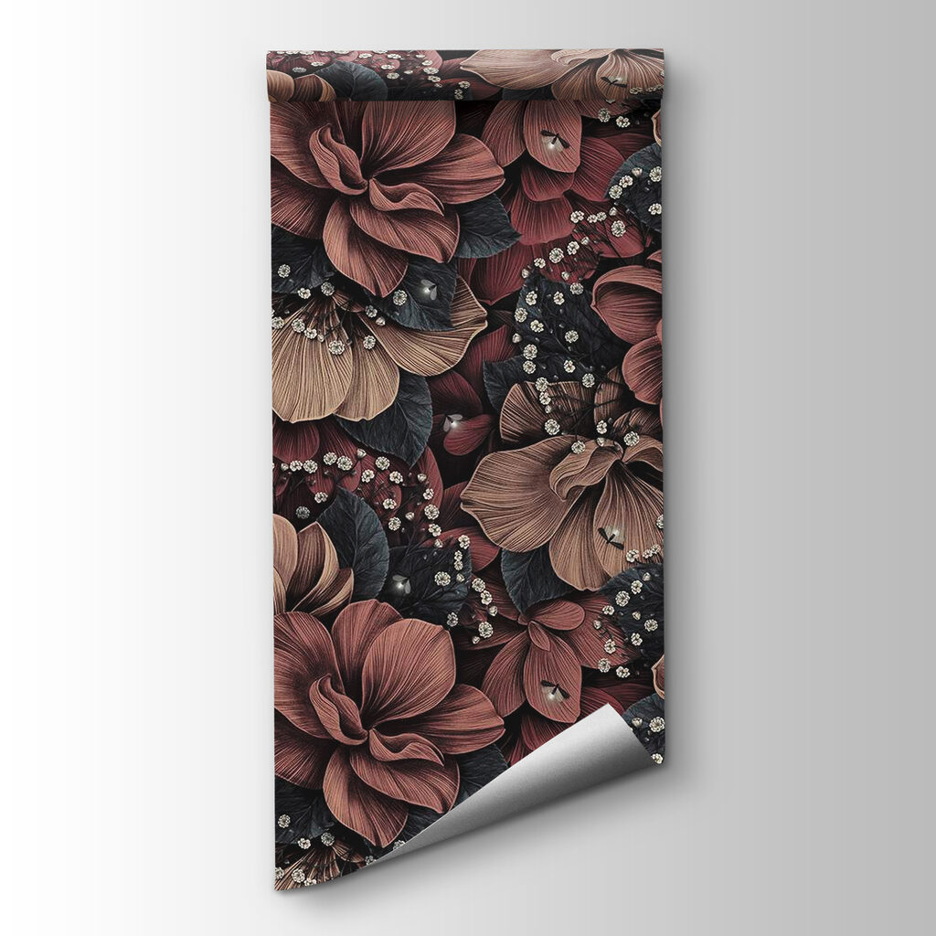 Flores rojizas en penumbra — vista del producto