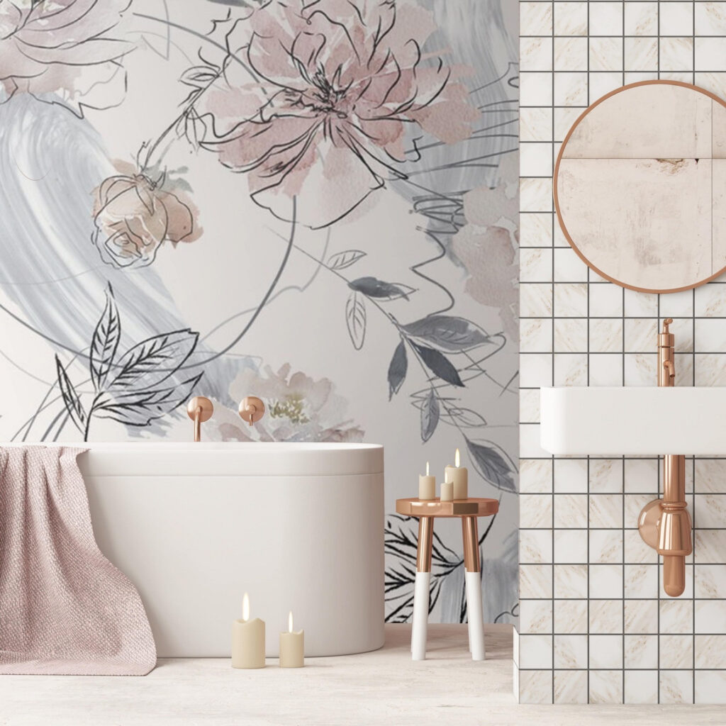 Flores en trazo fino — interior 1