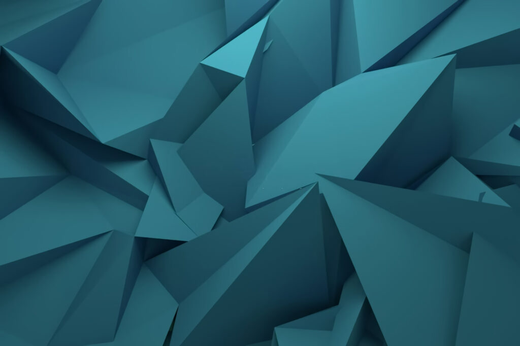 Facetas turquesa con sombra — diseño completo