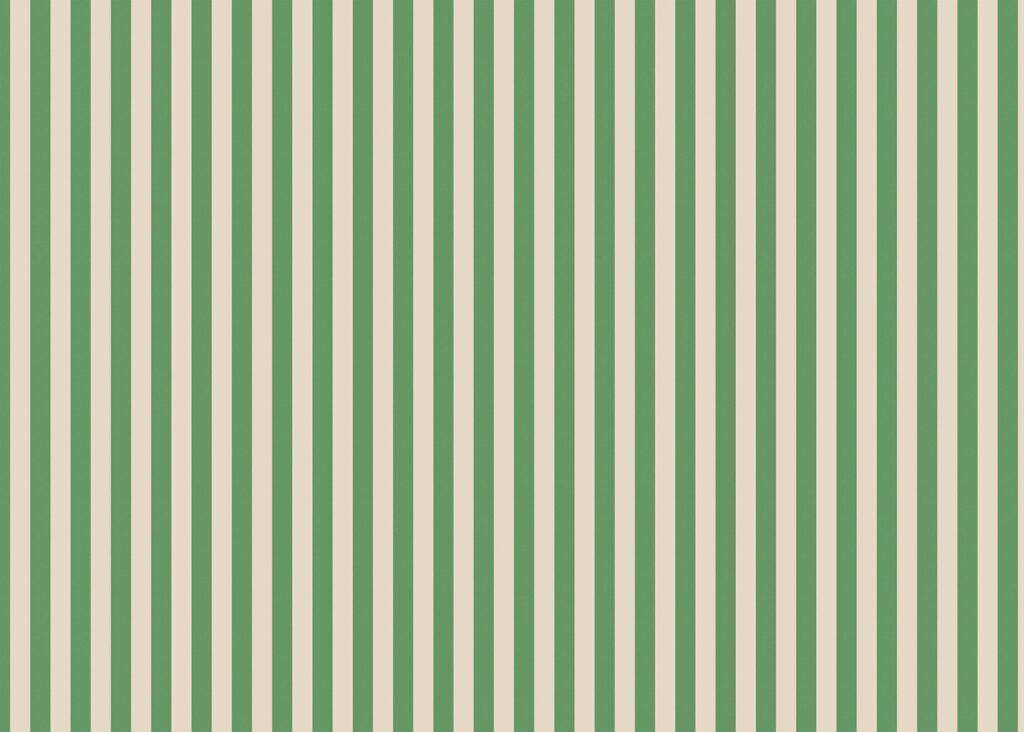 Rayas verdes sobre crema — diseño completo