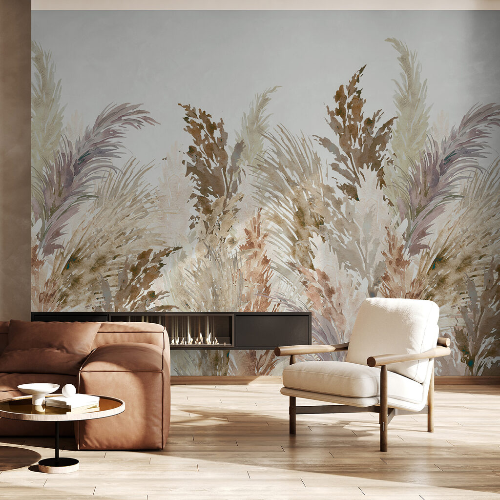 Gramíneas plumosas claras — interior 6