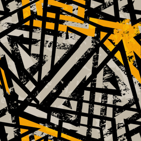 Líneas negras sobre amarillo — diseño completo