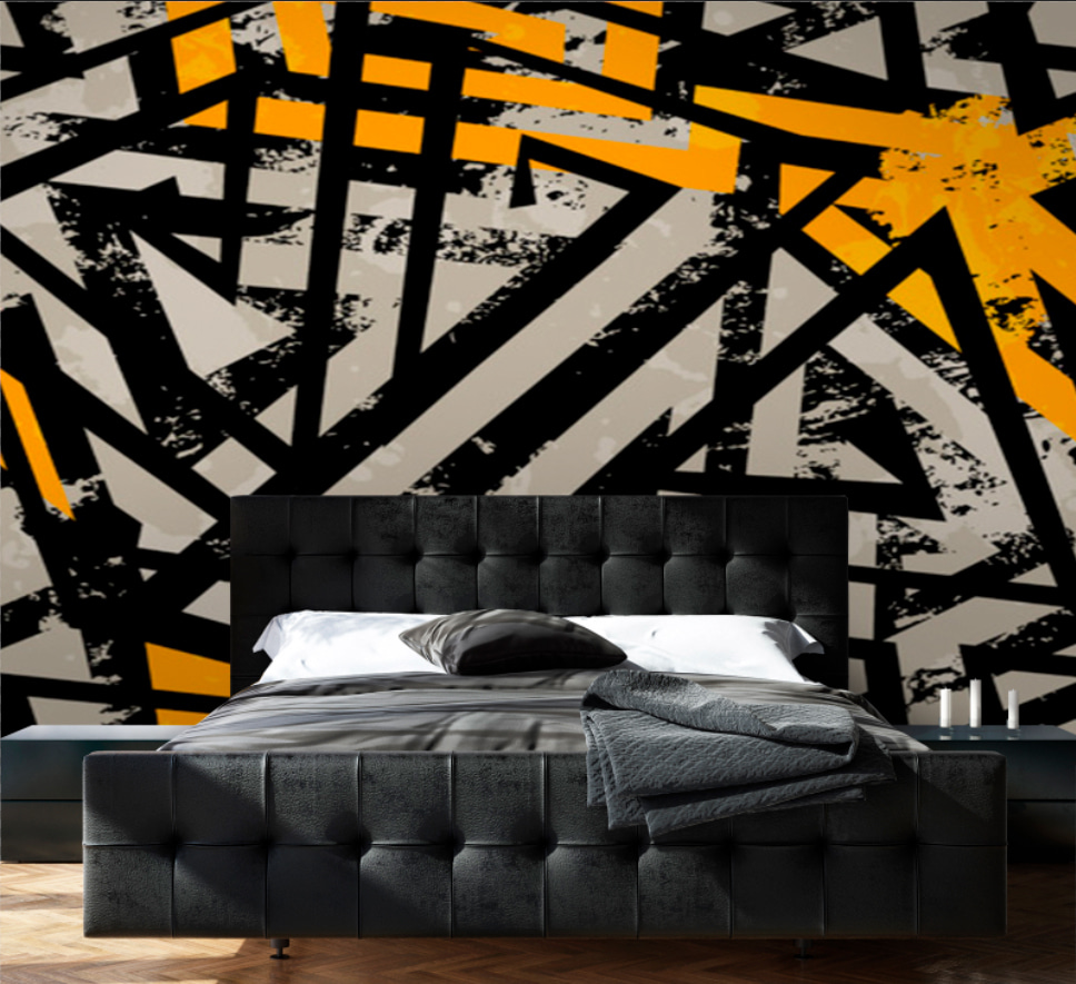 Líneas negras sobre amarillo — interior 2