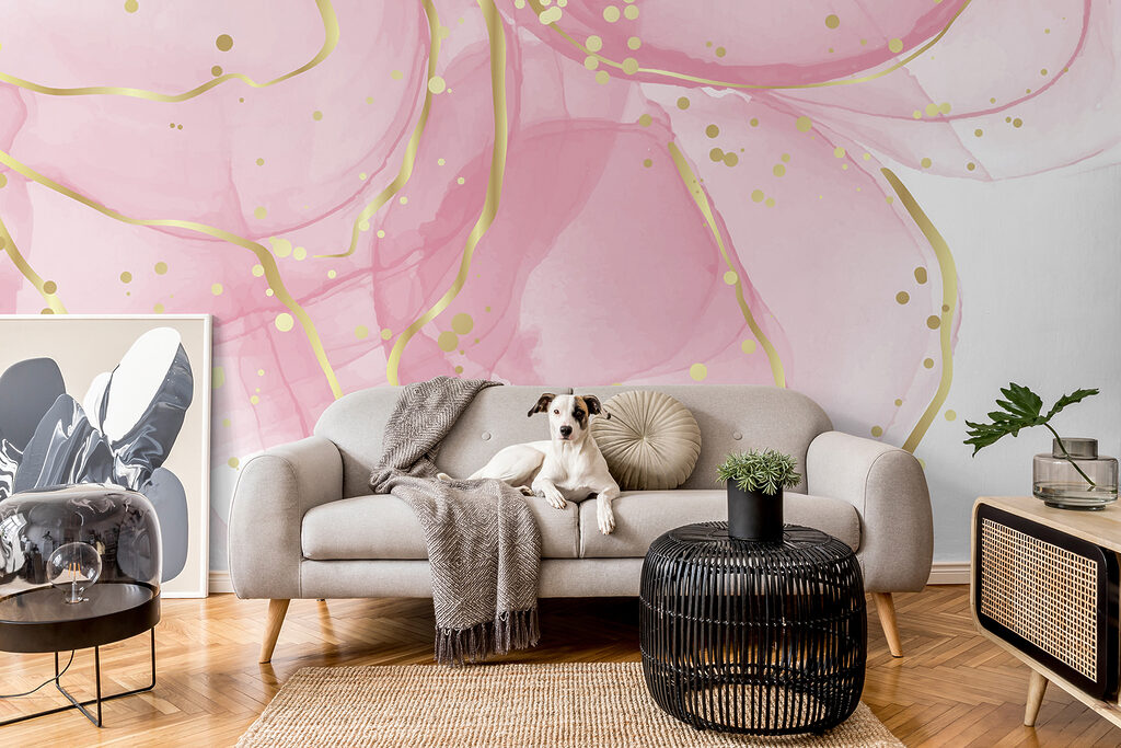 Nubes rosas sobre blanco — interior 5