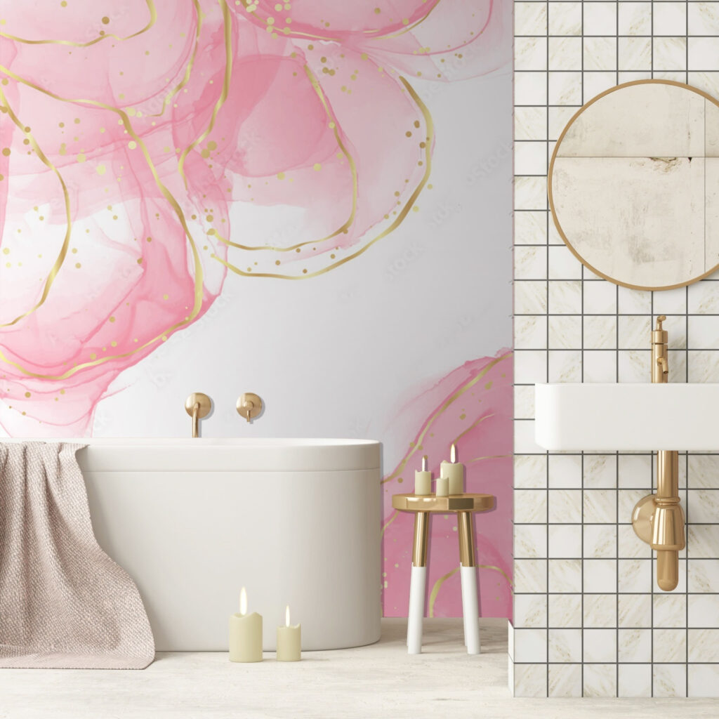 Nubes rosas sobre blanco — interior 1