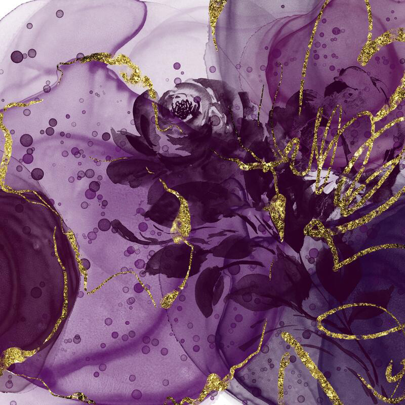 Rosas moradas — diseño completo