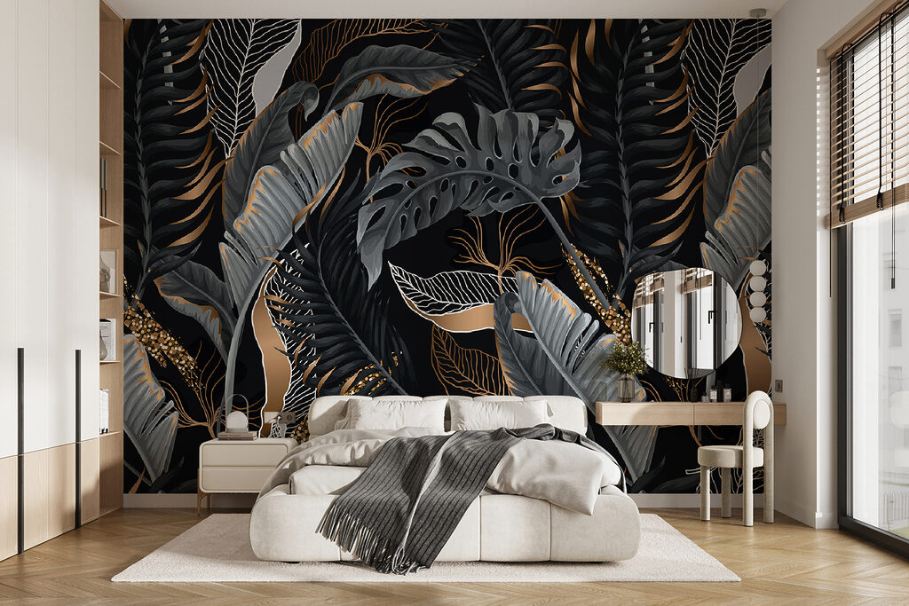 Hojas oscuras con nervios — interior 5