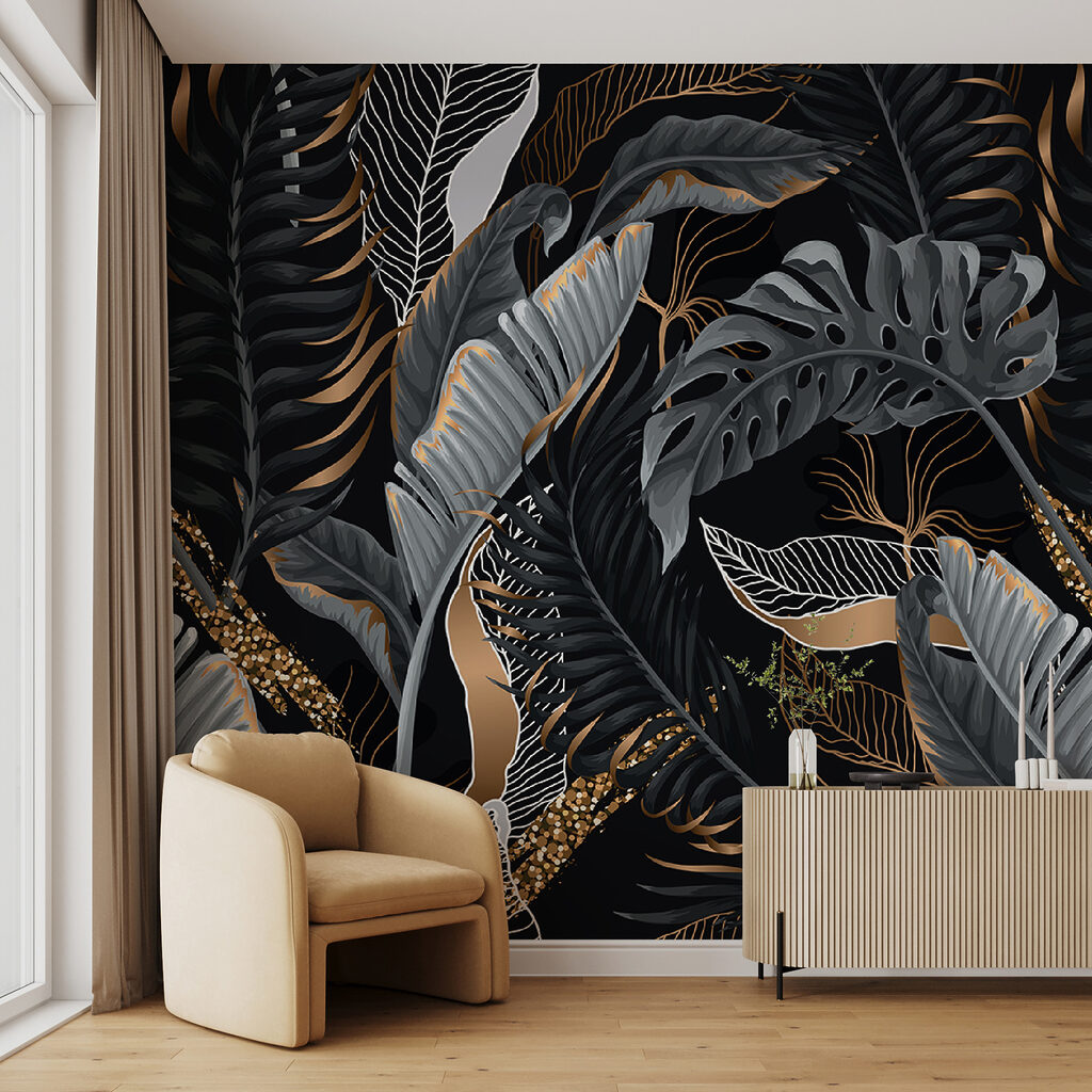 Hojas oscuras con nervios — interior 4