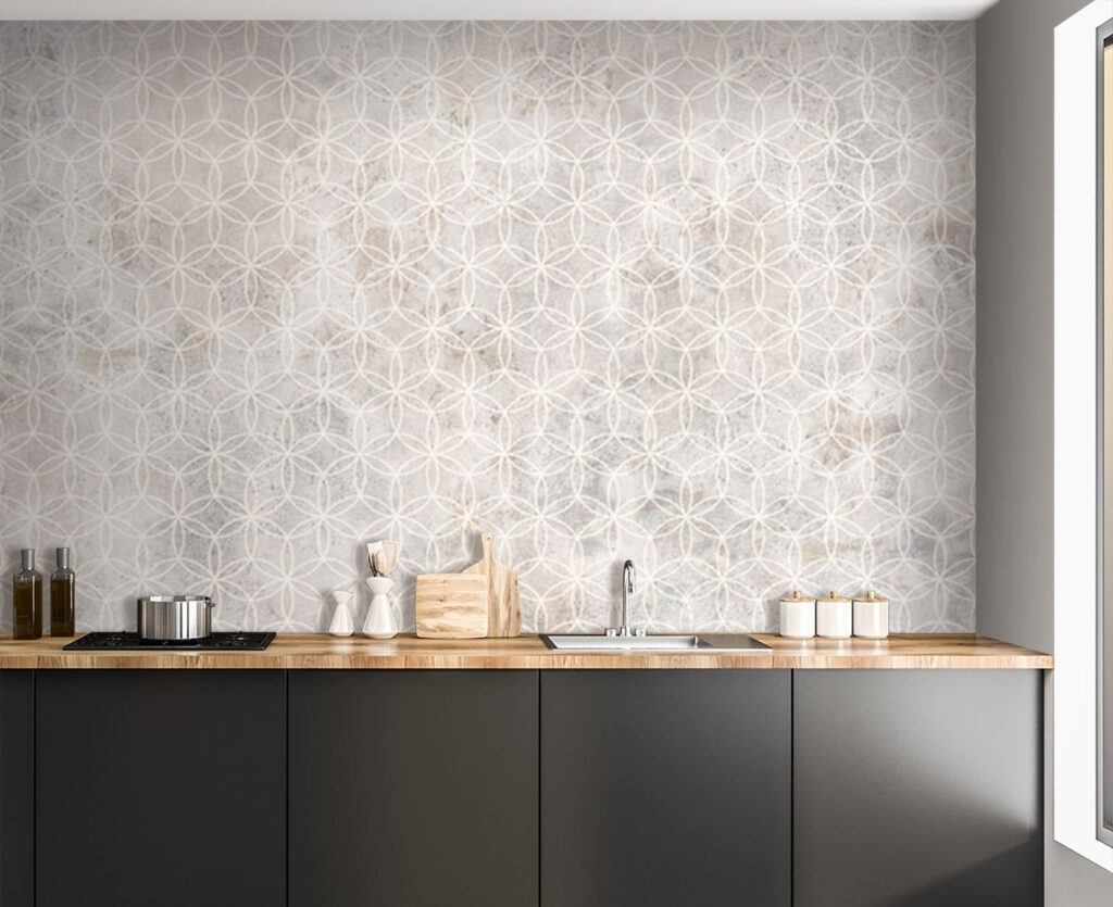 Geometría pálida sobre blanco — interior 2