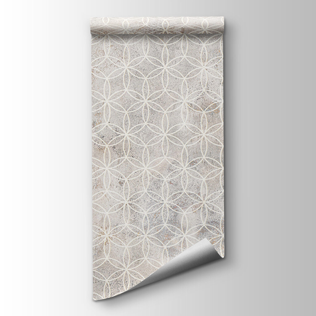 Geometría pálida sobre blanco — vista del producto