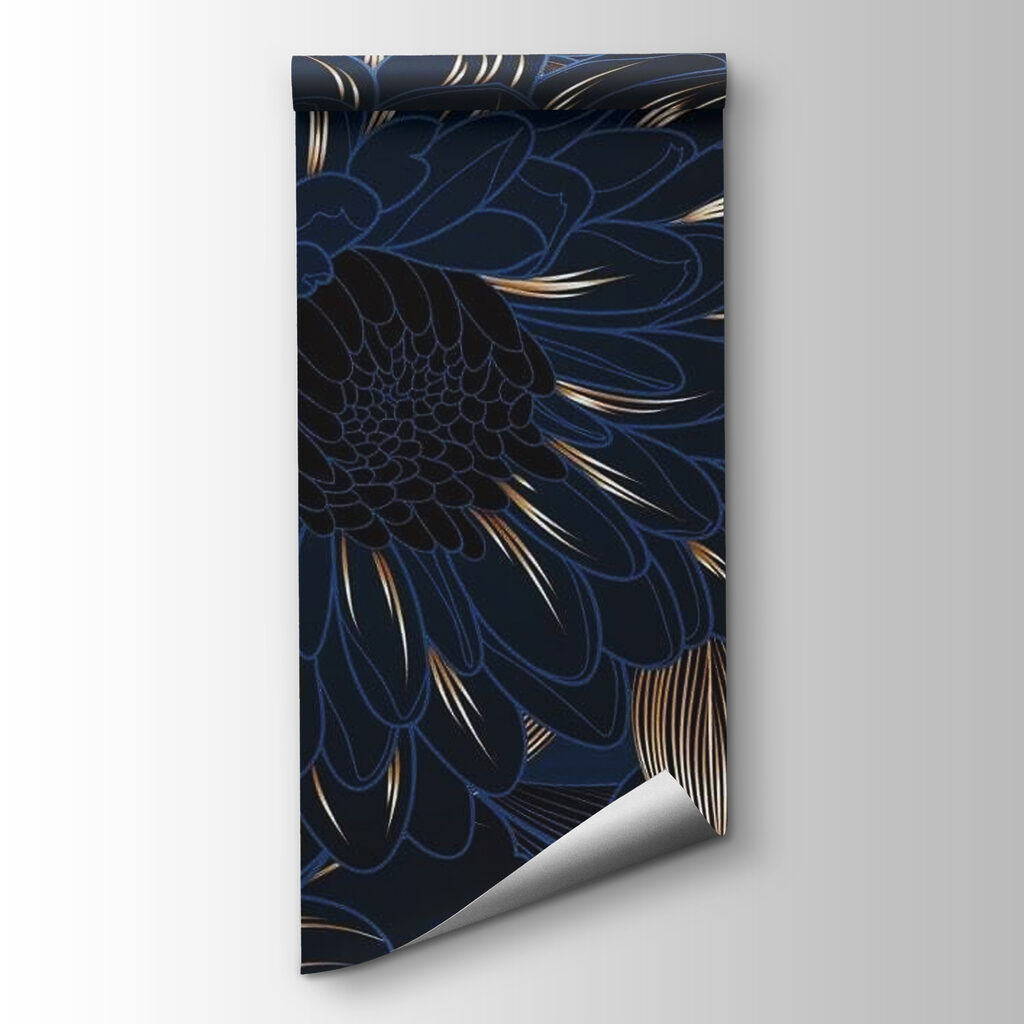 Flor azul alargada — vista del producto
