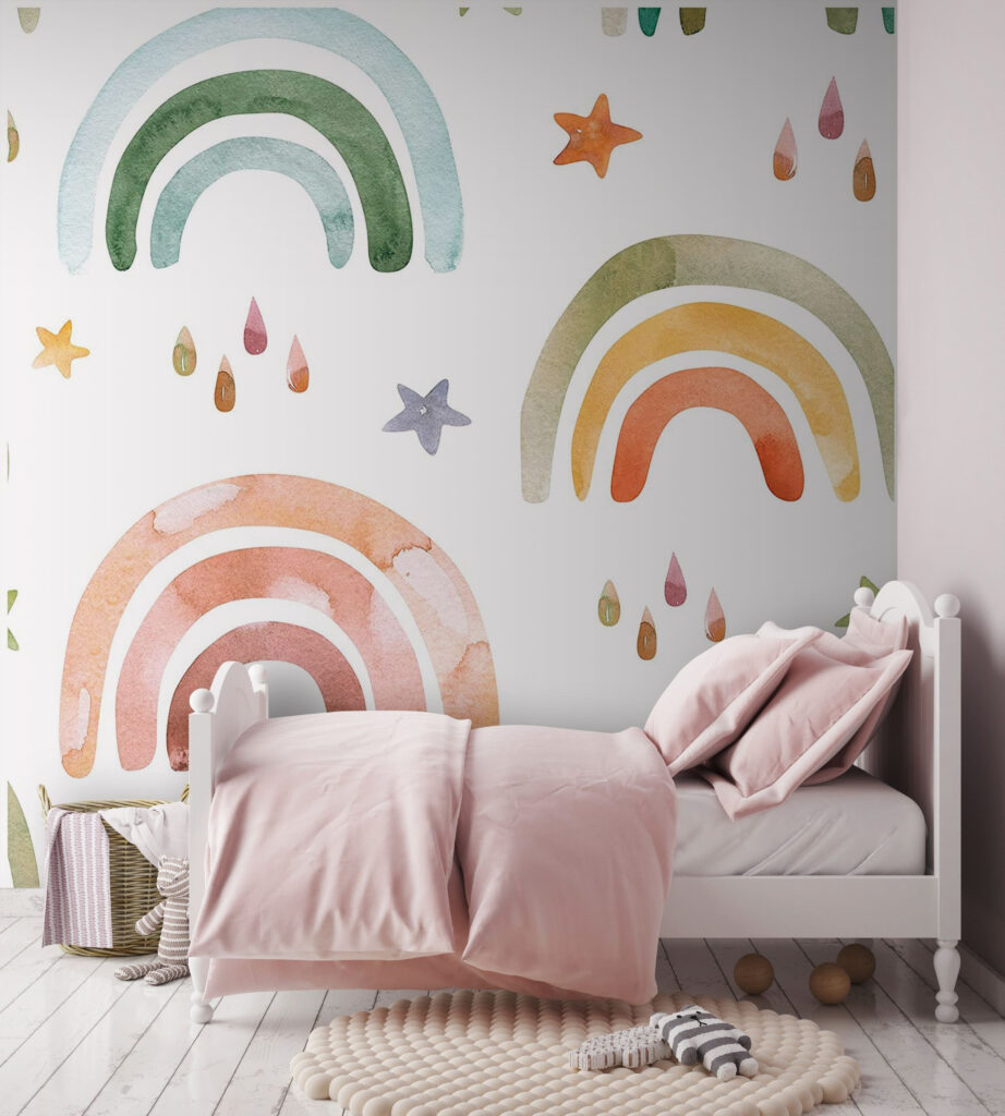 Arcoíris repetidos con gotas — interior 1