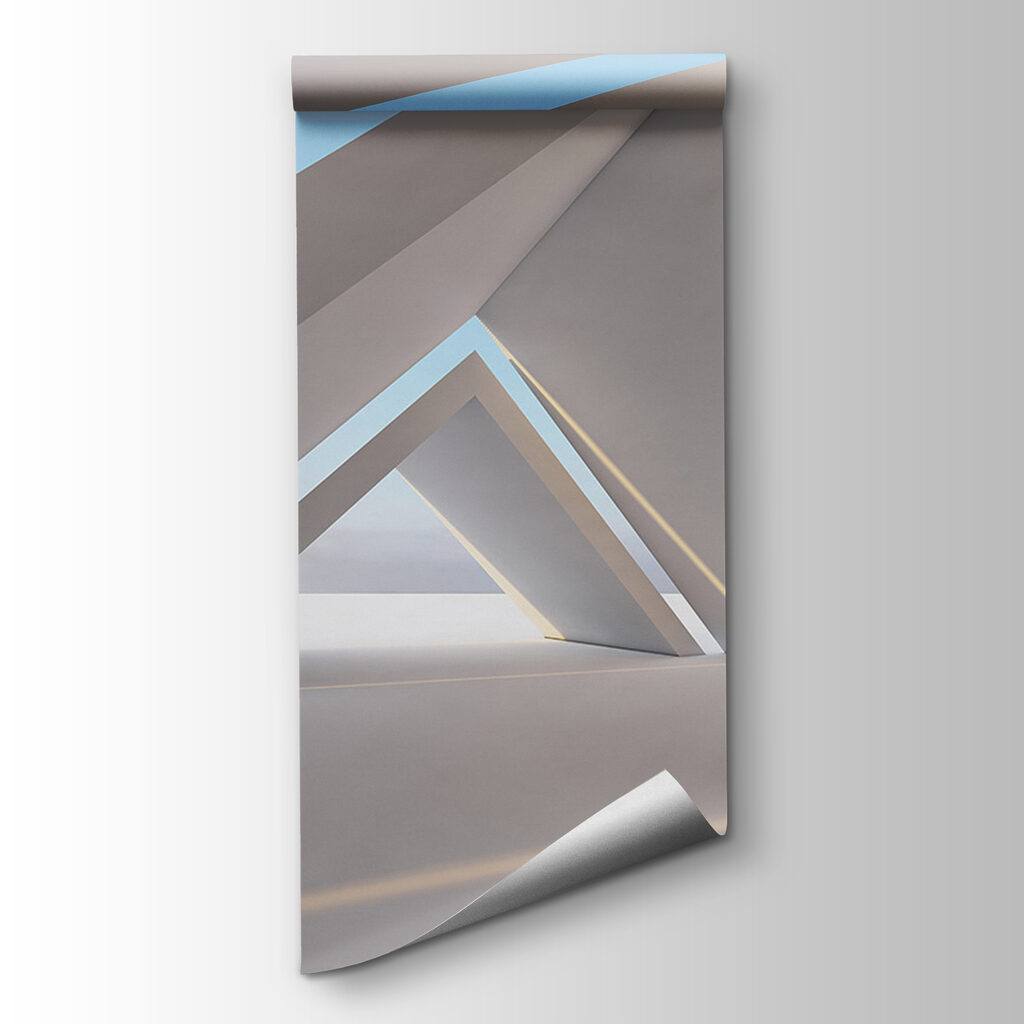Pasillo triangular, cielo azul — vista del producto