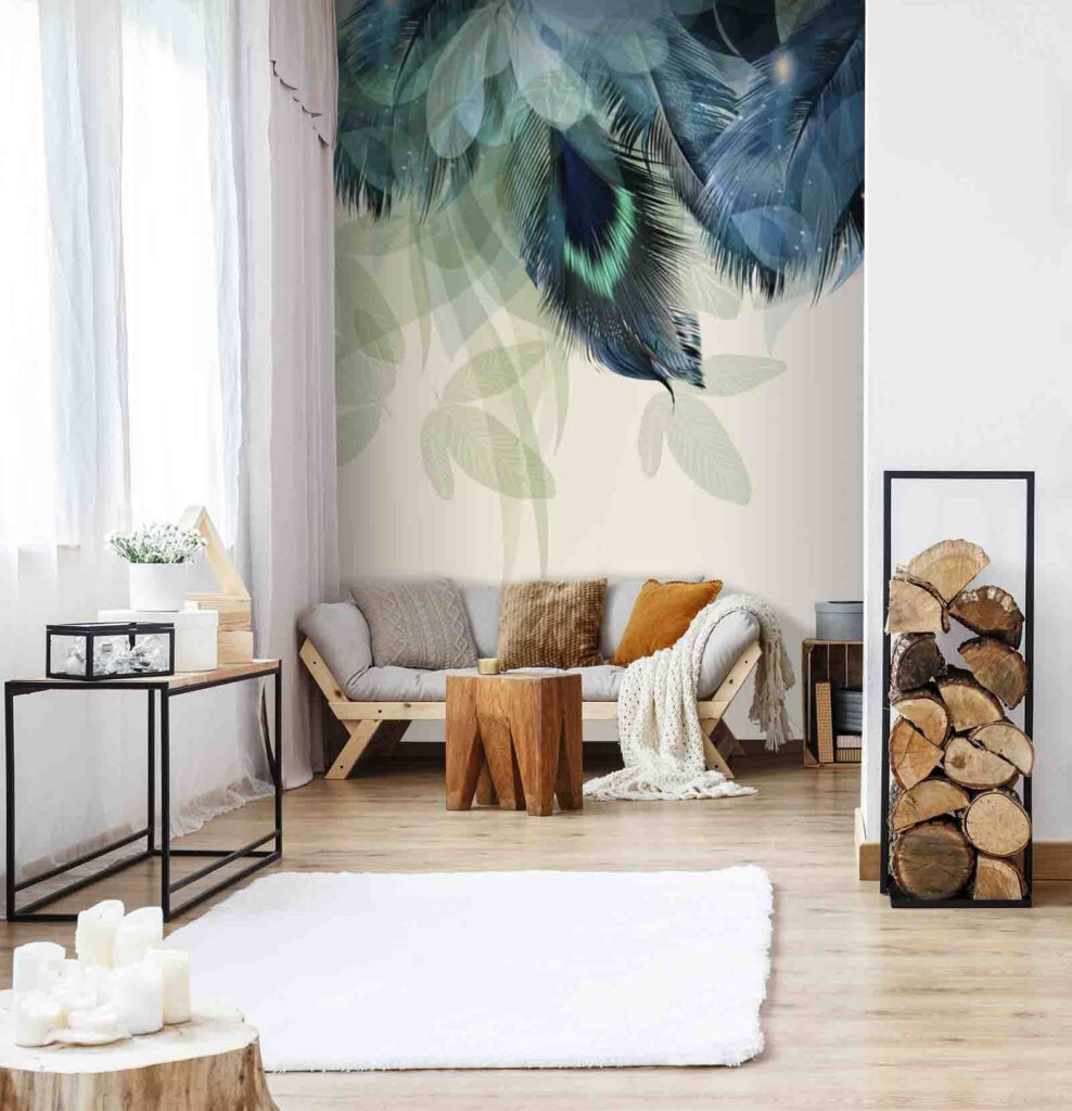 Borde de plumas colgantes — interior 2