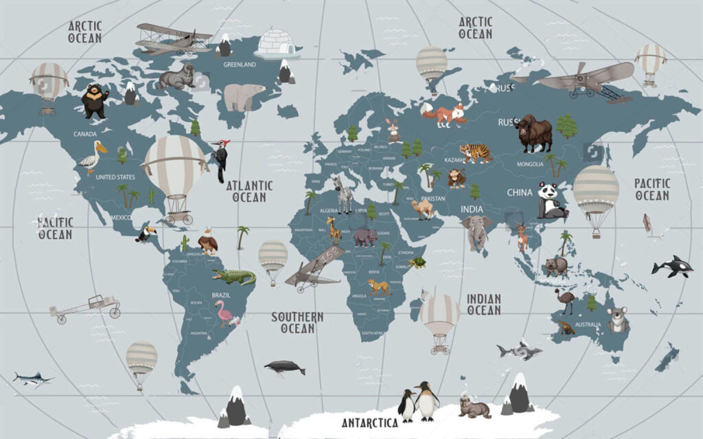 Mapa de animales — diseño completo