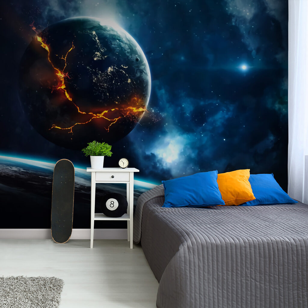 Planeta con grietas brillantes — interior 4
