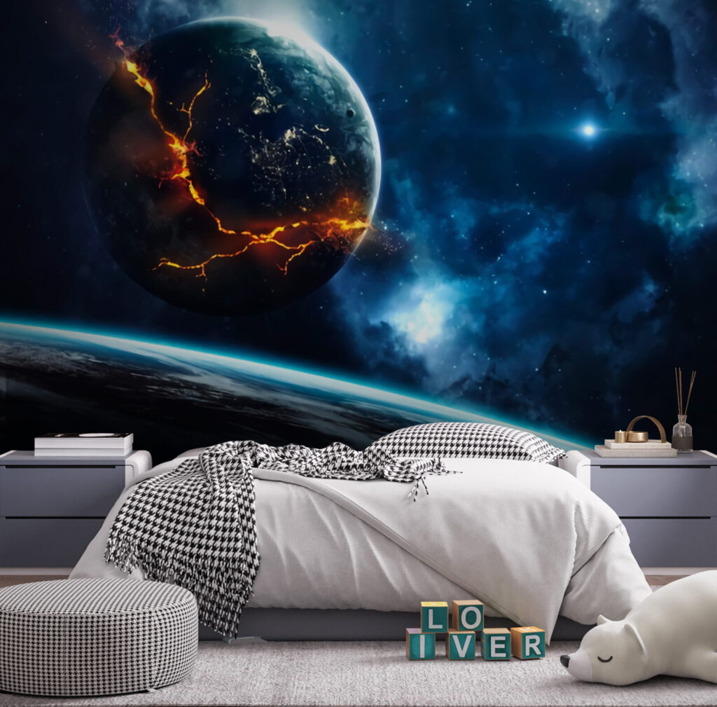 Planeta con grietas brillantes — interior 2