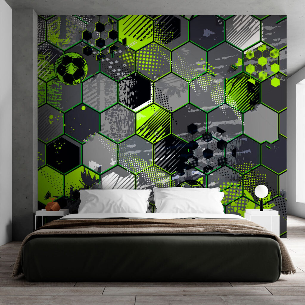 Fútbol en hexágonos verdes — interior 2