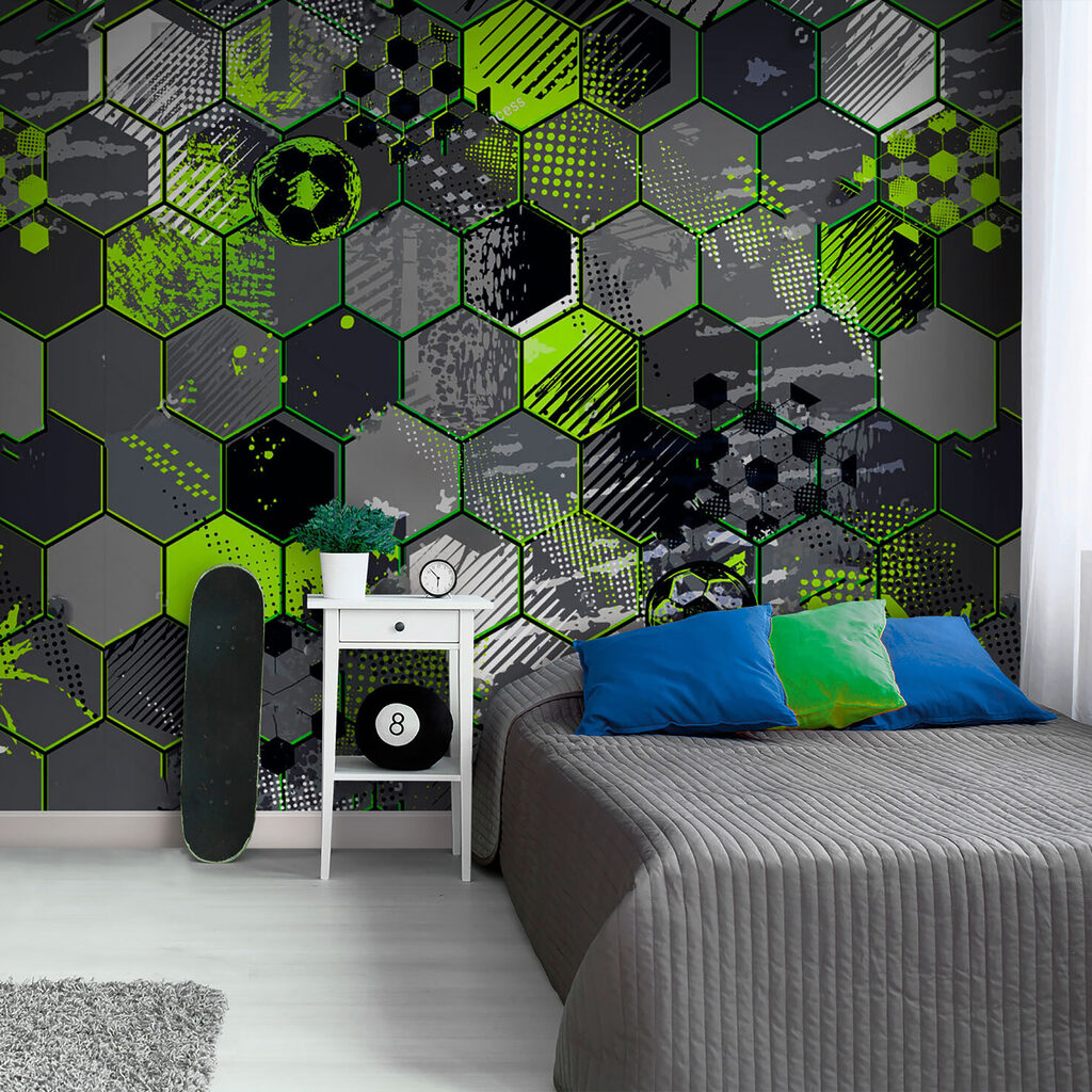 Fútbol en hexágonos verdes — interior 5