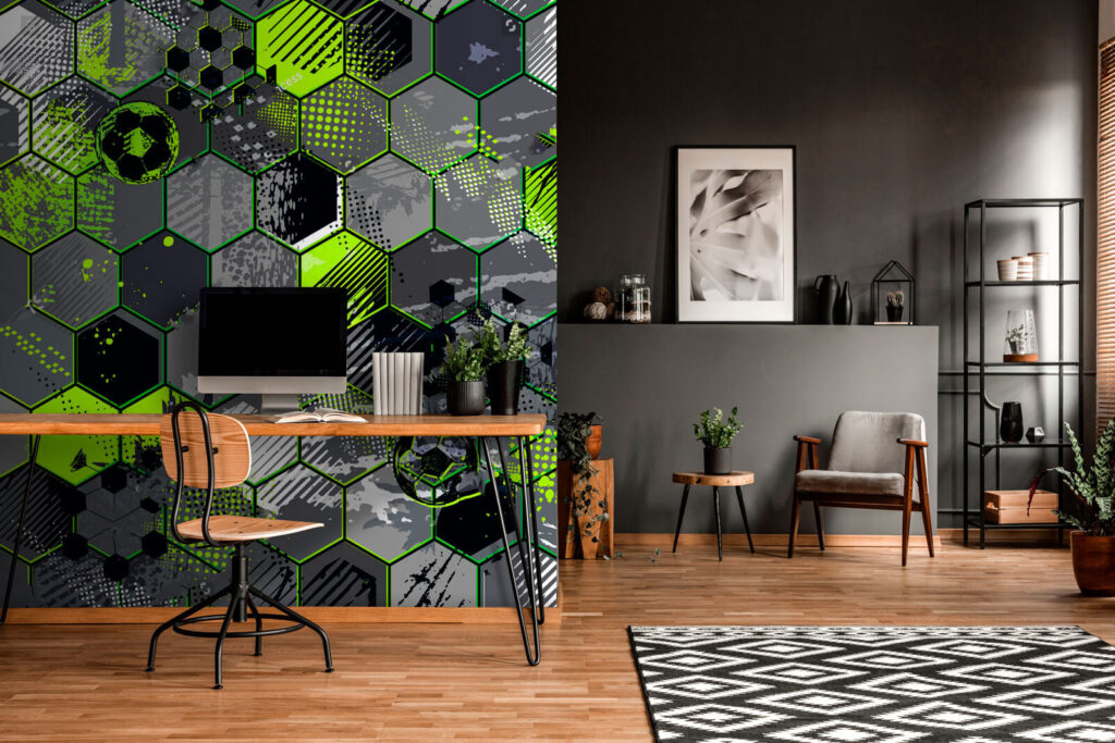 Fútbol en hexágonos verdes — interior 3
