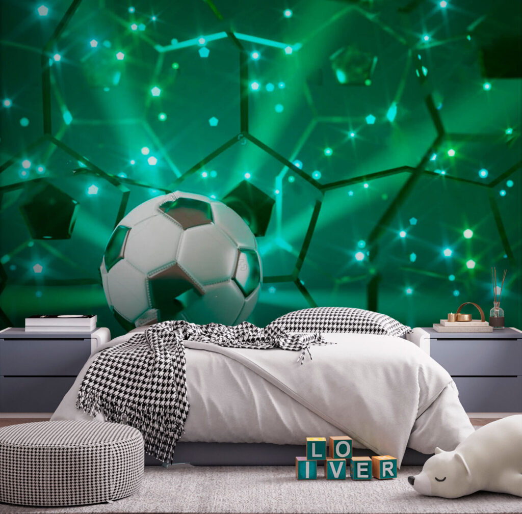 Fútbol entre luces verdes — interior 2