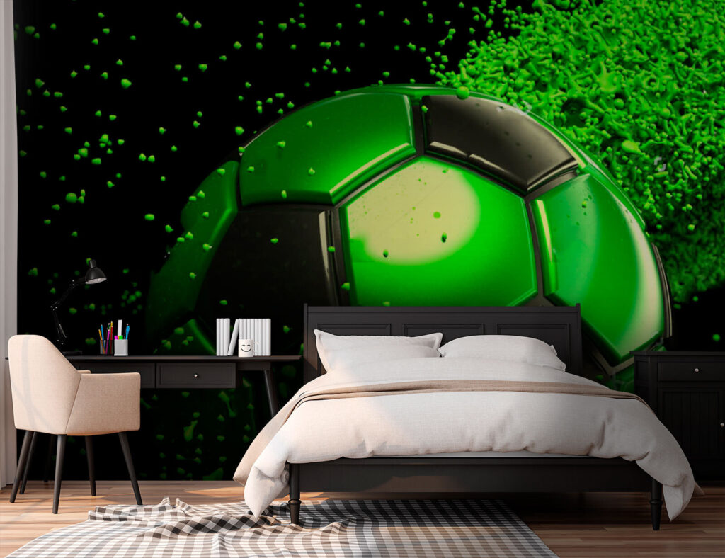 Balón verde con salpicaduras — interior 2