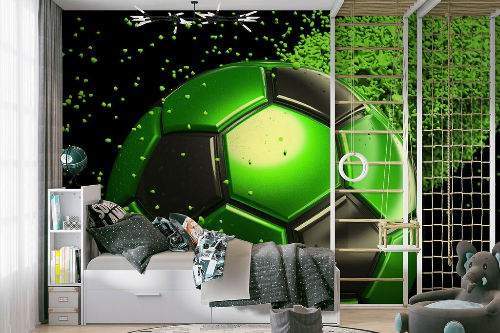 Balón verde con salpicaduras — interior 4