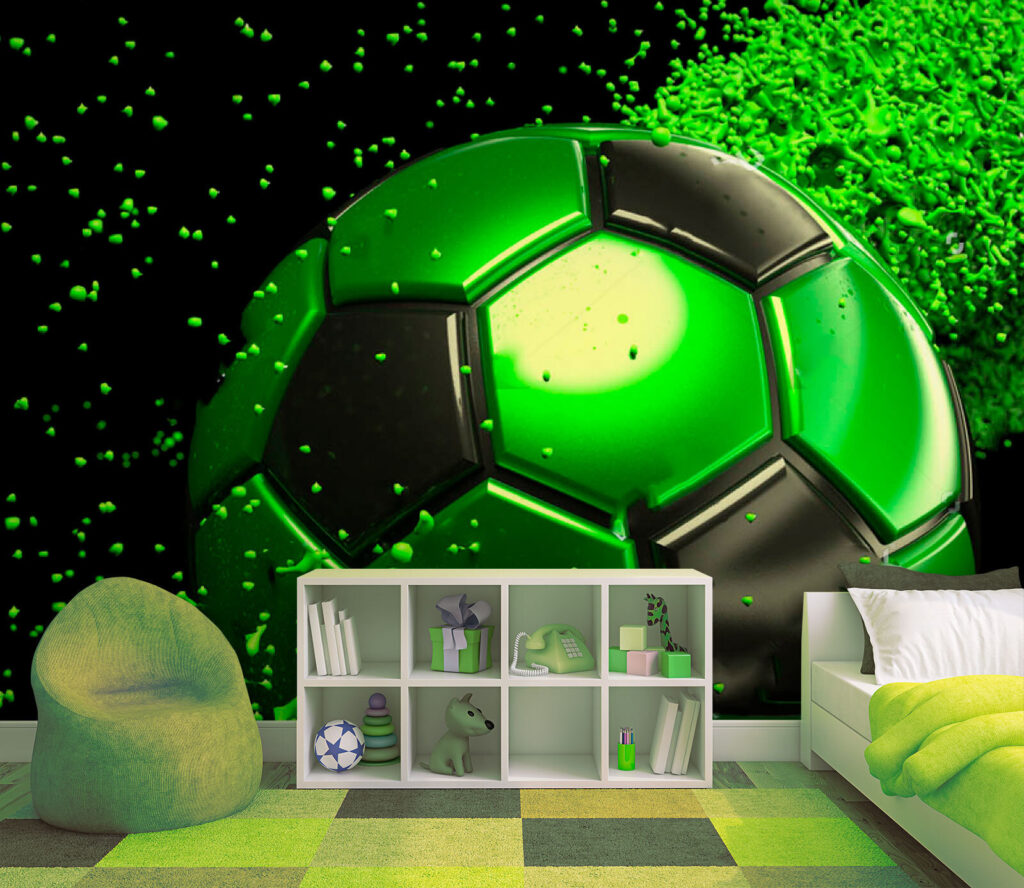 Balón verde con salpicaduras — interior 3