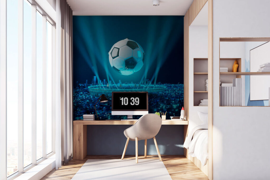 Balón sobre estadio iluminado — interior 1