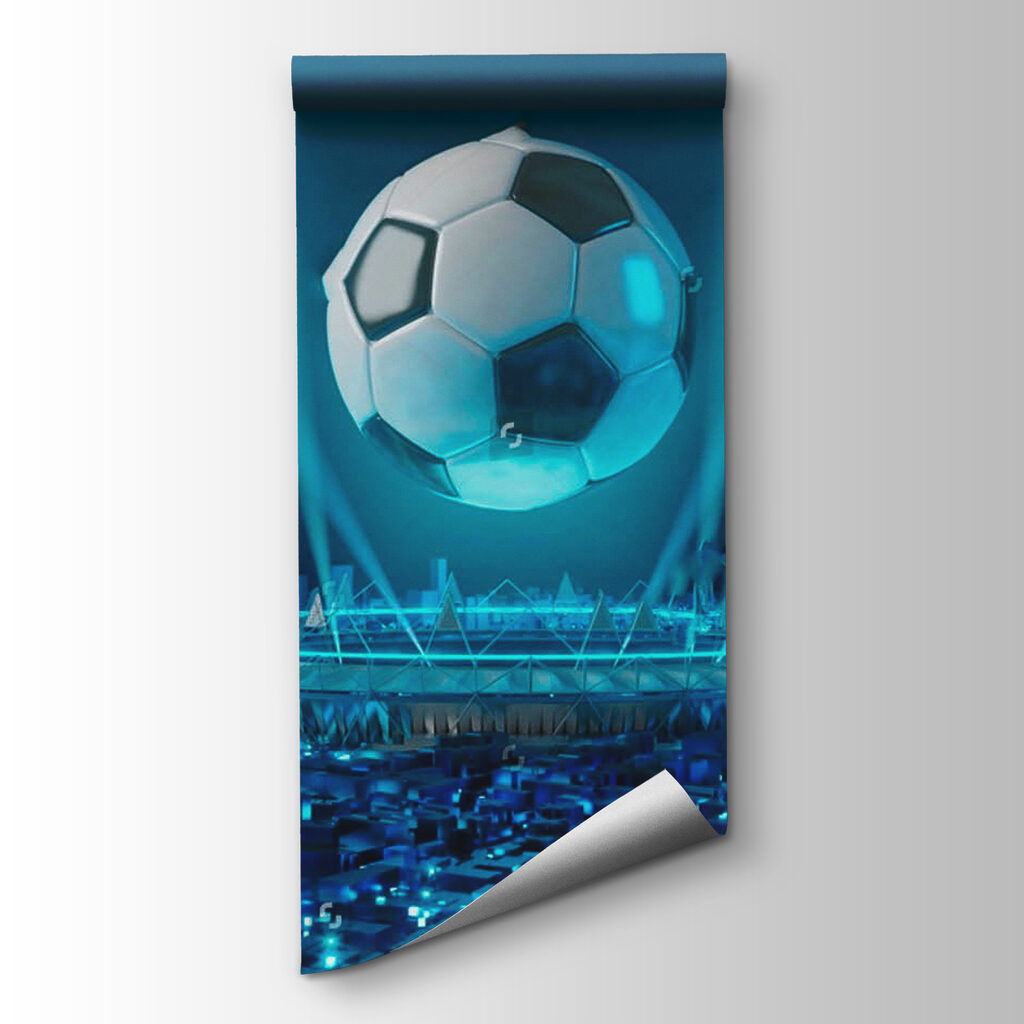 Balón sobre estadio iluminado — vista del producto