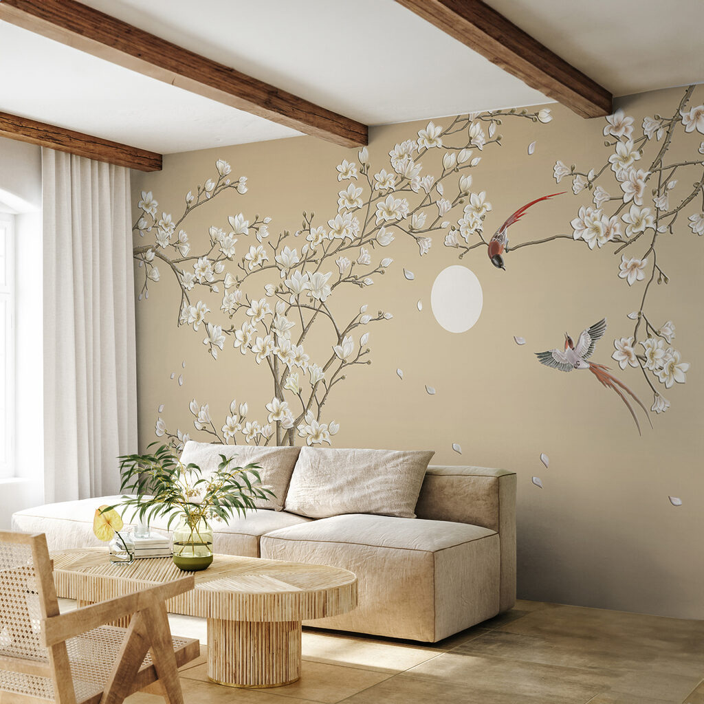 Pájaros sobre flor primaveral — interior 5
