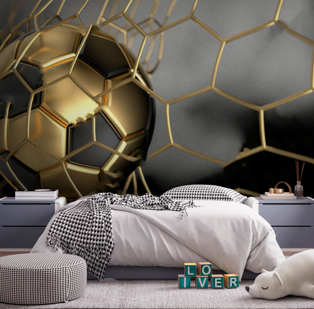 Balón dorado en movimiento — interior 3