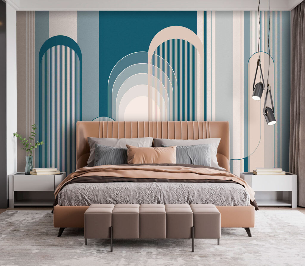 Arcos pastel en franjas — interior 2