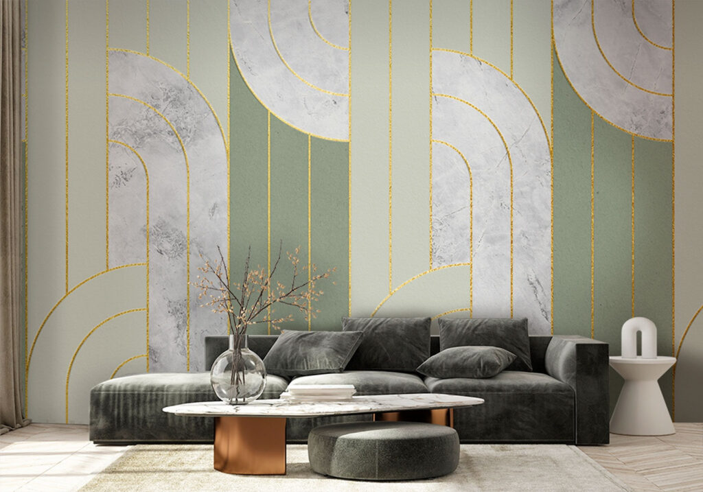 Arcos y líneas doradas — interior 2