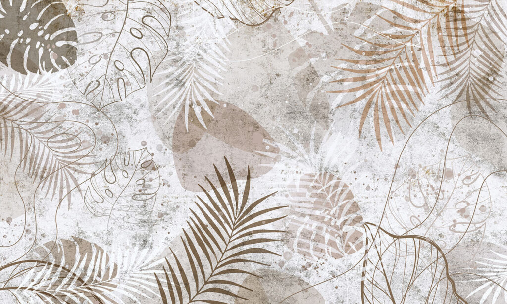 Hojas sobre blanco — diseño completo