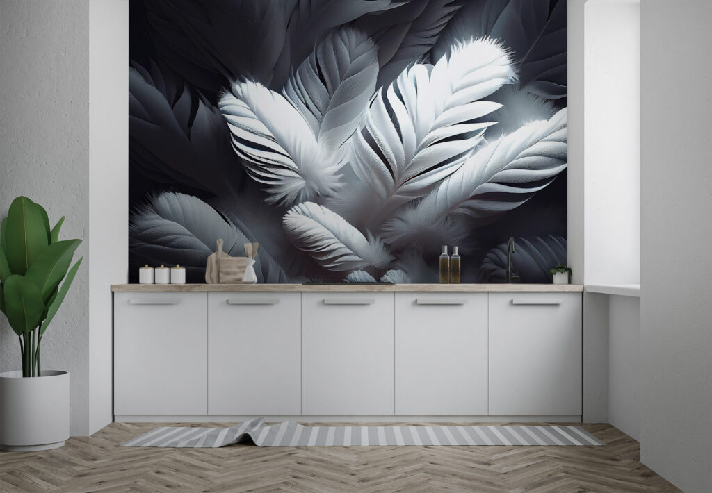 Racimo de plumas blancas — interior 2