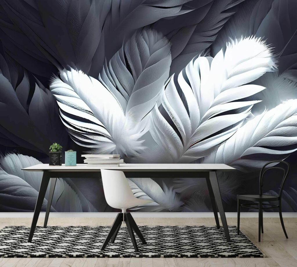 Racimo de plumas blancas — interior 3