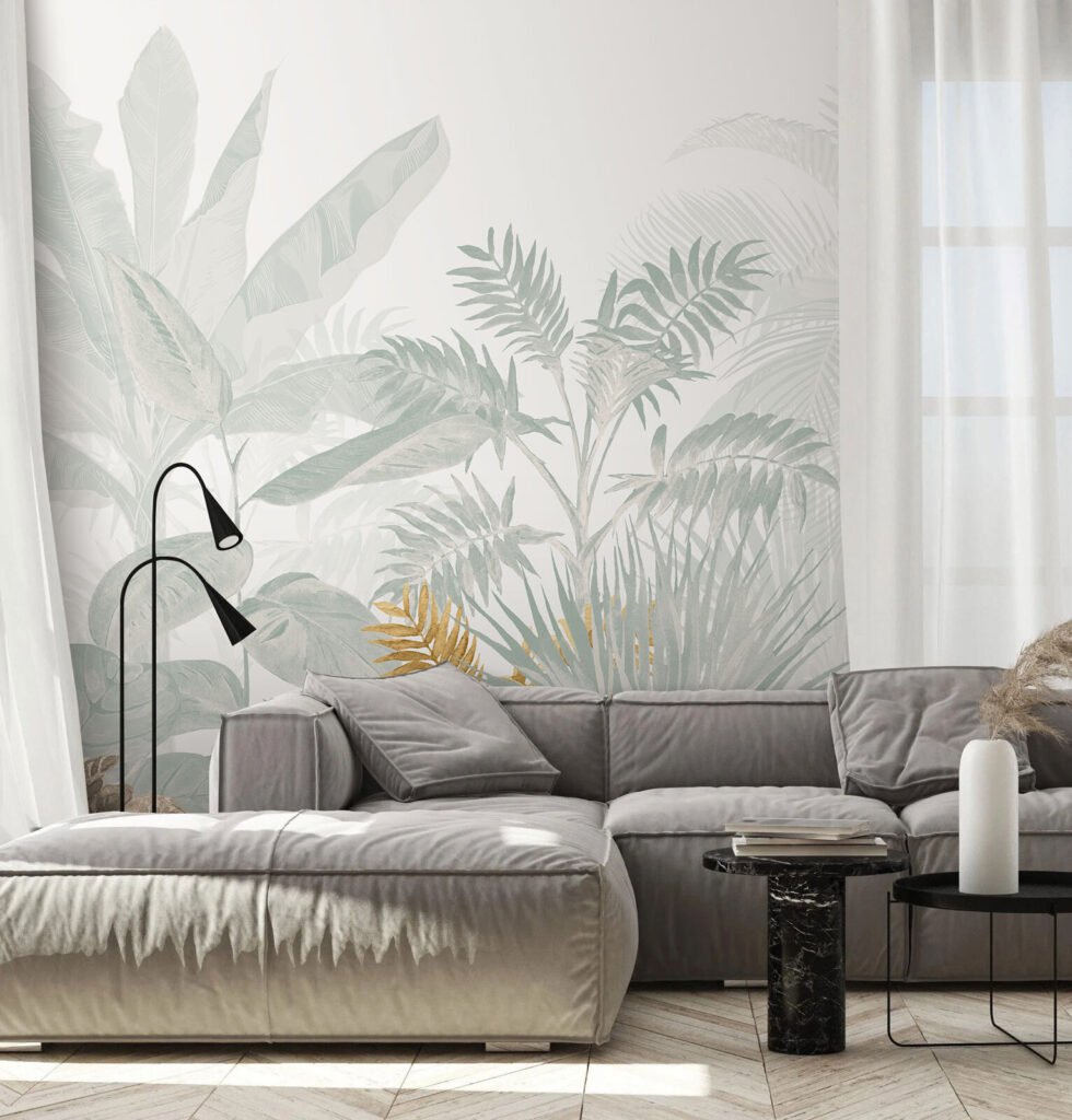Helechos sobre palmeras pálidas — interior 3