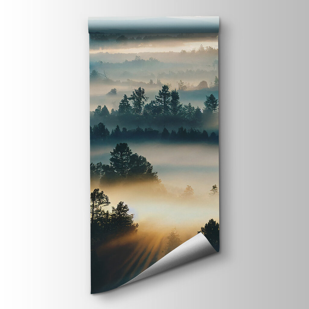 Niebla entre colinas azules — vista del producto
