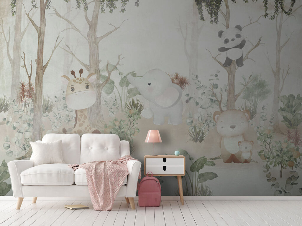 Animalitos entre árboles pálidos — interior 6