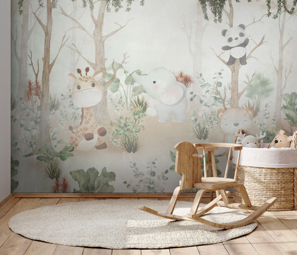 Animalitos entre árboles pálidos — interior 4