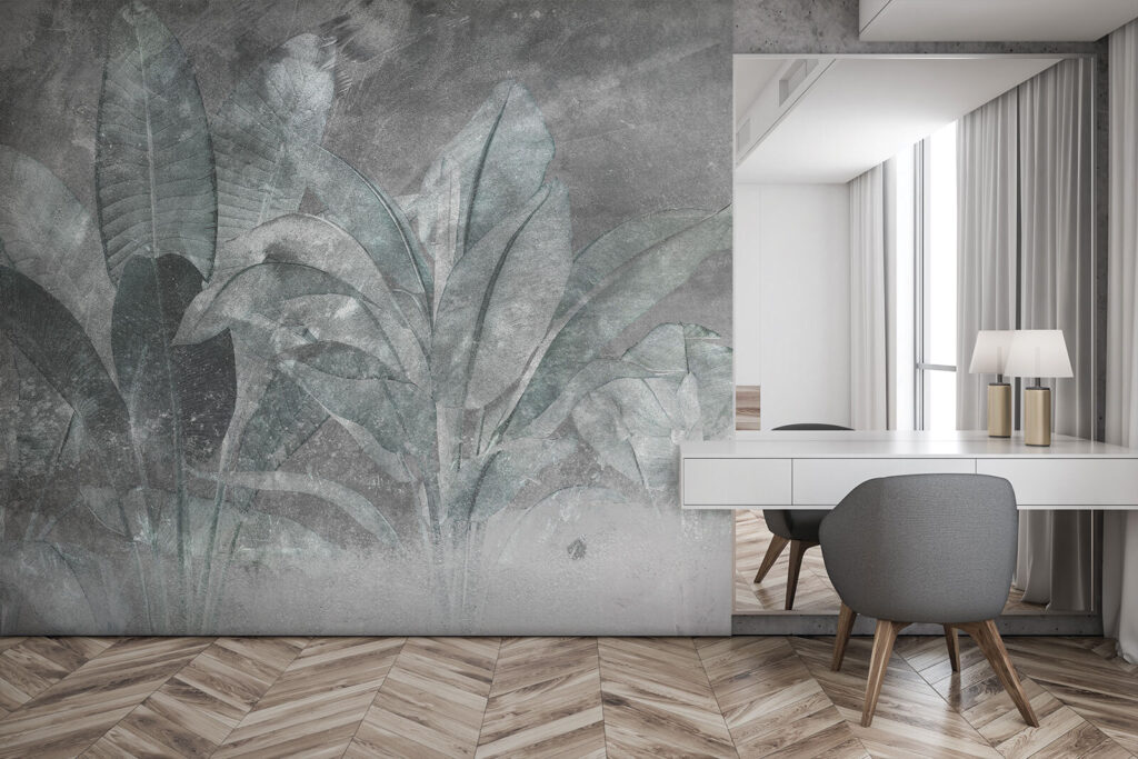 Hojas tropicales entre neblina — interior 1
