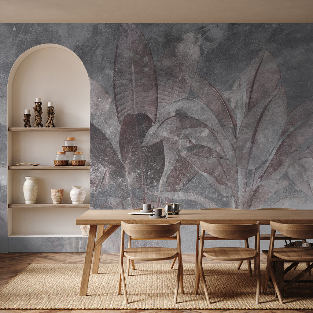 Hojas tropicales entre neblina — interior 1