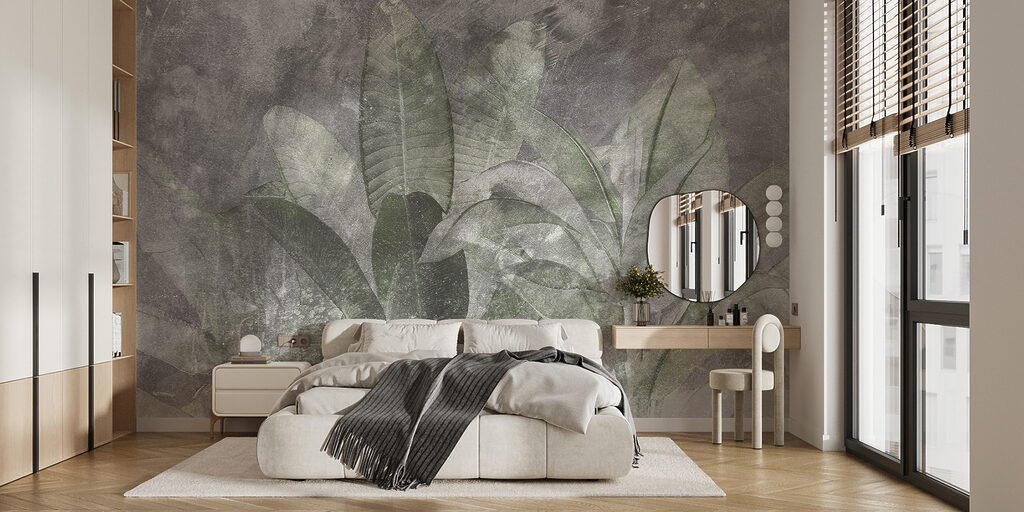 Hojas tropicales entre neblina — interior 1