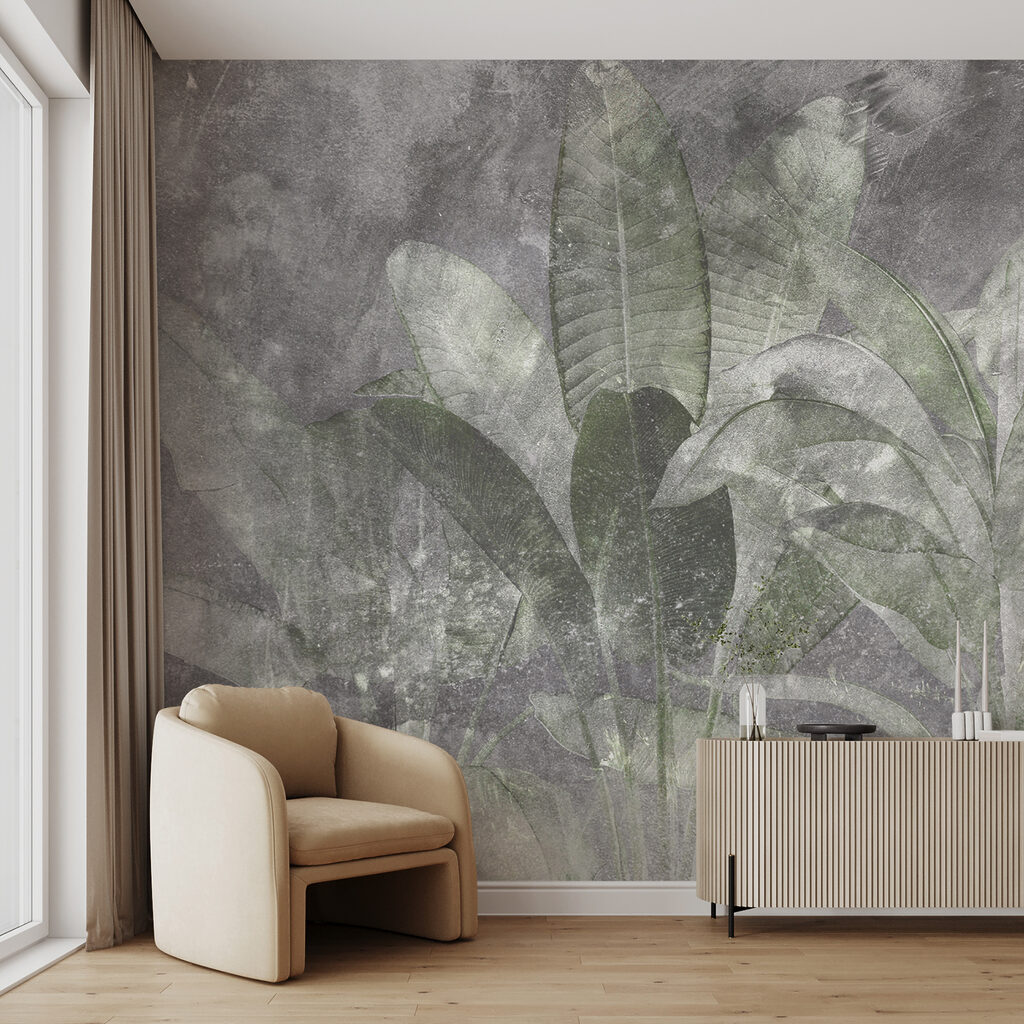 Hojas tropicales entre neblina — interior 2