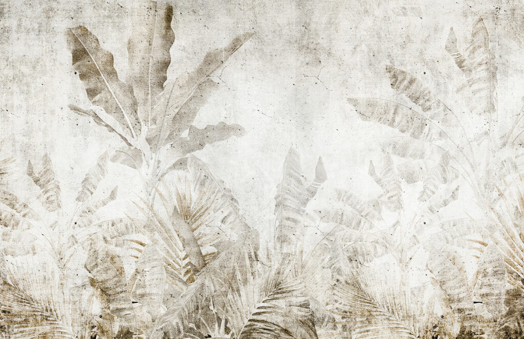 Selva tropical sobre blanco — diseño completo